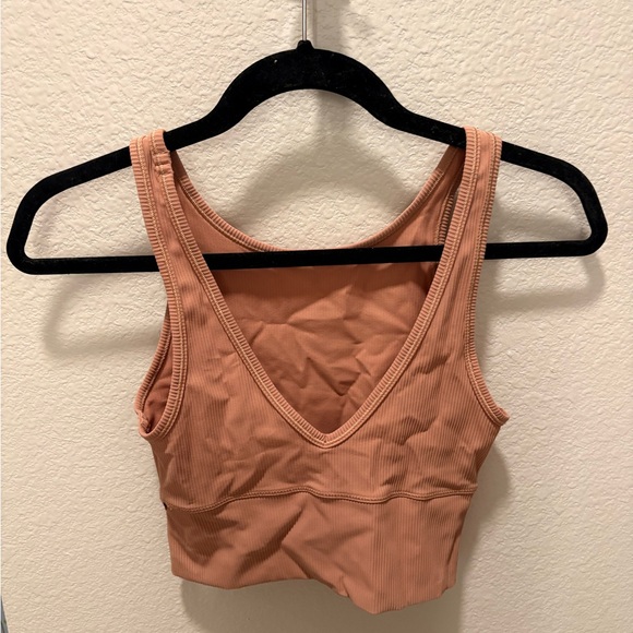 Lululemon Ribbed Pink Reversible Top - Picture 2 of 3